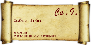Csősz Irén névjegykártya