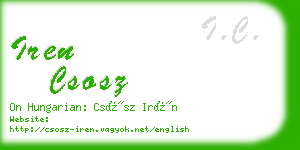 iren csosz business card